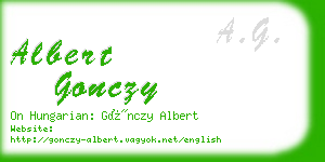 albert gonczy business card